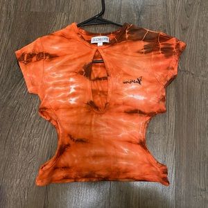 Black, orange and white cut out top!